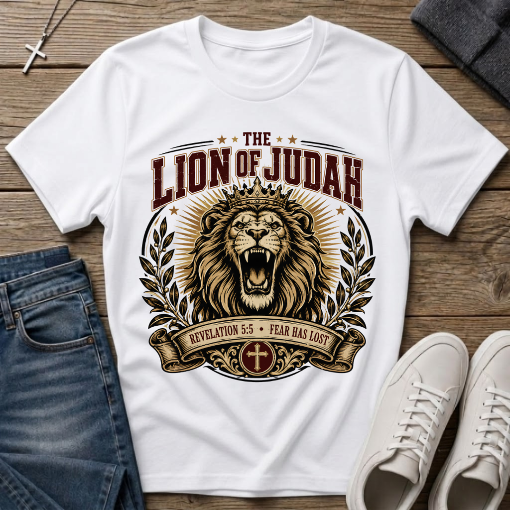The Lion of Judah Revelation 5:5 Christian T-Shirt