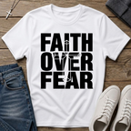 Faith Over Fear Cross Overlap T-Shirt